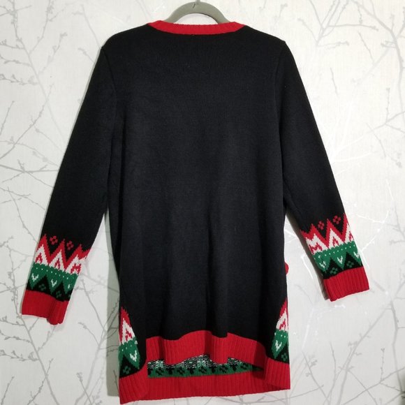 Holiday Time Christmas Theme Tunic Sweater w/ Pug - Picture 3 of 4